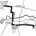 Map of "Fire and Movement" performance route